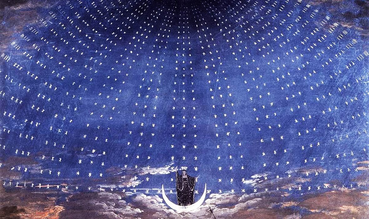Stage set for Mozart's Magic Flute